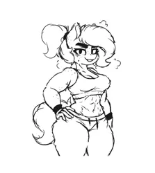 Size: 804x900 | Tagged: safe, artist:somefrigginnerd, oc:pencil test, anthro, image, jpeg, muscles, pronounced abdominal muscles, sketch, strong, workout outfit