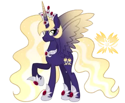 Size: 1699x1390 | Tagged: safe, artist:madlilon2051, derpibooru import, oc, unofficial characters only, alicorn, pony, alicorn oc, base used, crown, eyelashes, female, horn, image, jewelry, mare, peytral, png, raised hoof, regalia, simple background, smiling, solo, transparent background, wings
