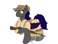 Size: 4000x3000 | Tagged: safe, artist:donnik, derpibooru import, edit, oc, oc:firestarter, unofficial characters only, bat pony, pony, australian, clothes, image, lee enfield, png, simple background, solo, transparent background, uniform