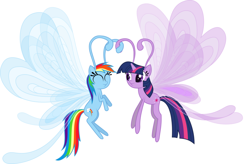 Size: 8395x5580 | Tagged: safe, artist:waveywaves, derpibooru import, rainbow dash, twilight sparkle, breezie, it ain't easy being breezies, absurd resolution, breeziefied, cute, duo, eyes closed, female, flying, image, png, rainbow breez, simple background, smiling, species swap, transparent background, twilight breezie