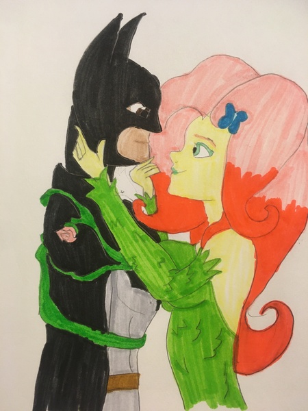 Size: 3024x4032 | Tagged: safe, derpibooru import, fluttershy, oc, oc:carlos, oc:lightning burn, human, equestria girls, batman, breasts, busty fluttershy, canon x oc, dc comics, image, jpeg, my little pony, poison ivy, poison ivyshy, tied up, trapped, vine