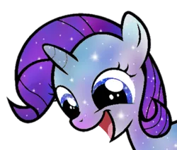 Size: 841x717 | Tagged: safe, artist:naturajellyfish, derpibooru import, rarity, pony, unicorn, absurd resolution, amused, cute, ethereal coat, ethereal hair, ethereal mane, ethereal unicorn, female, filly, filly rarity, image, png, rarity found gems, rarity is amused, recolor, stars, young rarity, younger