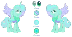 Size: 3420x1760 | Tagged: safe, artist:dawnheartyt, derpibooru import, changepony, hybrid, pony, base used, duo, eyelashes, female, image, interspecies offspring, mare, offspring, parent:princess celestia, parent:thorax, parents:thoralestia, png, reference sheet, simple background, story included, transparent background, wings