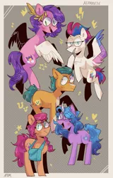 Size: 613x960 | Tagged: safe, artist:redrose26, derpibooru import, hitch trailblazer, izzy moonbow, pipp petals, sunny starscout, zipp storm, pony, g5, image, mane five (g5), png