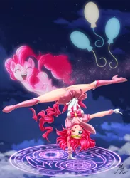 Size: 1976x2705 | Tagged: suggestive, artist:mauroz, derpibooru import, part of a set, pinkie pie, earth pony, human, pony, anime, clothes, cosplay, costume, gloves, humanized, image, one eye closed, panties, png, sailor moon, tongue out, underwear, white underwear