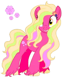 Size: 1289x1524 | Tagged: safe, artist:madlilon2051, derpibooru import, oc, unofficial characters only, earth pony, pony, base used, earth pony oc, eyelashes, female, flower, flower in hair, grin, image, mare, png, simple background, smiling, solo, transparent background, unshorn fetlocks