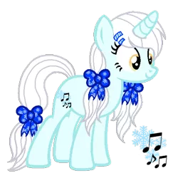 Size: 508x522 | Tagged: safe, artist:madlilon2051, derpibooru import, oc, unofficial characters only, pony, unicorn, base used, bow, eyelashes, hair bow, horn, image, music notes, png, simple background, smiling, solo, tail, tail bow, transparent background, unicorn oc