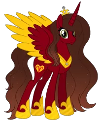 Size: 825x1008 | Tagged: safe, artist:madlilon2051, derpibooru import, oc, unofficial characters only, alicorn, pony, alicorn oc, base used, colored wings, eyelashes, female, hoof shoes, horn, image, jewelry, mare, peytral, png, simple background, solo, tiara, transparent background, two toned wings, wings