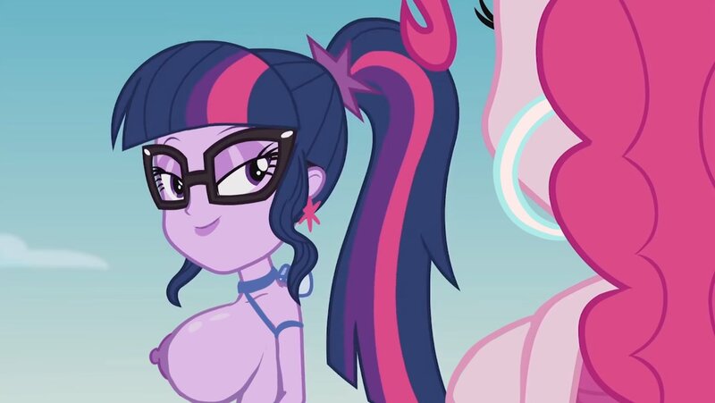 Size: 1280x721 | Tagged: questionable, artist:annon, derpibooru import, edit, screencap, pinkie pie, sci-twi, twilight sparkle, equestria girls, equestria girls series, friendship math, bedroom eyes, big breasts, bimbo, bimbo pie, bimbo sci-twi, bimbo sparkle, bimboification, breast expansion, breasts, busty pinkie pie, busty twilight sparkle, clothes, duo, duo female, ear piercing, earring, female, glasses, growth, hooped earrings, huge breasts, image, jewelry, jpeg, looking back, nipples, nudity, piercing, sci-twi is a turboslut, smiling