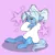 Size: 800x800 | Tagged: safe, alternate version, artist:allyclaw, edit, editor:edits of hate, trixie, pony, unicorn, alternate hairstyle, babysitter trixie, base, blushing, clothes, female, hoodie, image, looking at you, mare, png, purple background, simple background, solo, template