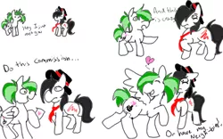 Size: 640x400 | Tagged: safe, artist:boredtabletfilly, derpibooru import, oc, oc:egophiliac, oc:joystick (boredtabletfilly), unofficial characters only, pegasus, pony, call me maybe, comic, duo, floating heart, hat, heart, image, necktie, png, song reference