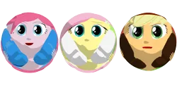 Size: 1200x600 | Tagged: safe, artist:artdj7, derpibooru import, applejack, fluttershy, pinkie pie, equestria girls, appleball, ball, flutterball, image, morph ball, pinkieball, png