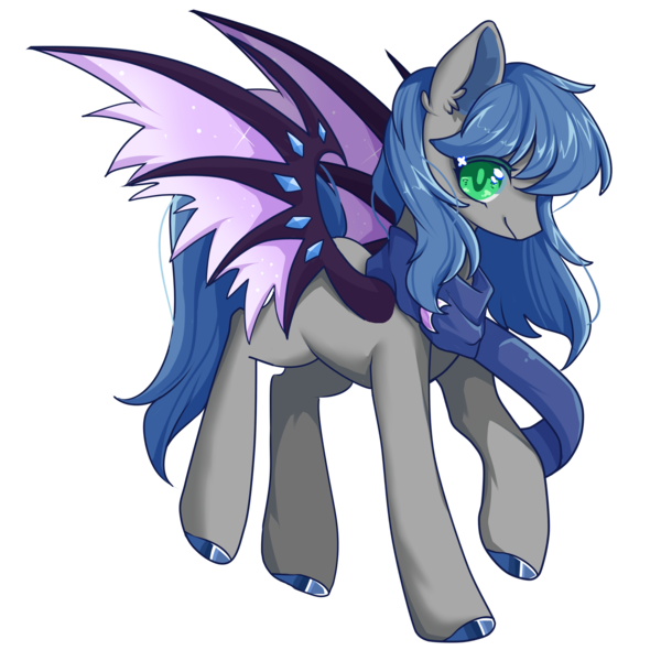 Size: 2500x2500 | Tagged: safe, artist:橘猫, derpibooru import, oc, oc:starlight classics, bat pony, pony, bat pony oc, bat wings, image, png, solo, wings