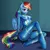 Size: 1500x1500 | Tagged: suggestive, artist:yutakira92, derpibooru import, rainbow dash, anthro, pegasus, unguligrade anthro, absolute cleavage, breasts, busty rainbow dash, cleavage, clothes, female, gloves, image, jpeg, latex, latex suit, sexy, smiley face, smiling, solo, solo female, spread legs, spreading, stupid sexy rainbow dash, uniform, wonderbolts uniform