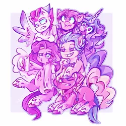 Size: 1500x1500 | Tagged: safe, artist:fraumflug, derpibooru import, hitch trailblazer, izzy moonbow, pipp petals, sunny starscout, zipp storm, earth pony, pegasus, pony, unicorn, chest fluff, female, g5, gritted teeth, image, jpeg, male, mane five (g5), mare, markings, mobile phone, open mouth, phone, selfie, siblings, simple background, sisters, smartphone, sprout, stallion, unshorn fetlocks, white background
