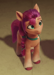 Size: 420x580 | Tagged: safe, derpibooru import, screencap, sunny starscout, earth pony, pony, my little pony: a new generation, spoiler:my little pony: a new generation, animated, cropped, cute, female, g5, gif, image, mare, sunnybetes