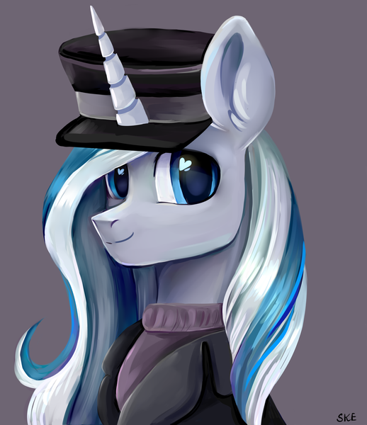 Size: 1901x2201 | Tagged: safe, artist:ske, derpibooru import, oc, unofficial characters only, pony, unicorn, bust, cap, gift art, hat, image, png, portrait, solo, version