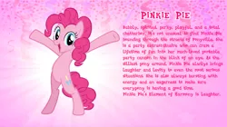 Size: 1280x719 | Tagged: safe, artist:andoanimalia, derpibooru import, pinkie pie, earth pony, pony, bio, bipedal, female, hooves in air, image, looking at you, mare, open mouth, png, vector, y pose