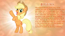 Size: 1280x719 | Tagged: safe, artist:andoanimalia, derpibooru import, applejack, earth pony, pony, bio, bipedal, hoof in air, image, looking at you, png, raised hoof, vector