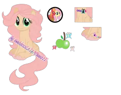 Size: 2756x2168 | Tagged: safe, artist:princesslatam-yt, derpibooru import, big macintosh, fluttershy, oc, pegasus, pony, bracelet, cutie mark, female, filly, fluttermac, folded wings, green eyes, image, jewelry, looking at you, male, necklace, offspring, orange coat, parent:big macintosh, parent:fluttershy, parents:fluttermac, pegasus oc, pink mane, png, shipping, simple background, sitting, smiling, straight, transparent background, watermark, wings