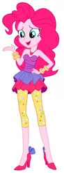 Size: 1920x5238 | Tagged: safe, artist:lobo299, derpibooru import, equestria girls, equestria girls series, twilight under the stars, spoiler:eqg series (season 2), alternate clothes, bare shoulders, bracelet, clothes, hand on hip, high heels, image, jewelry, jpeg, necklace, shoes, simple background, solo, strapless, vector