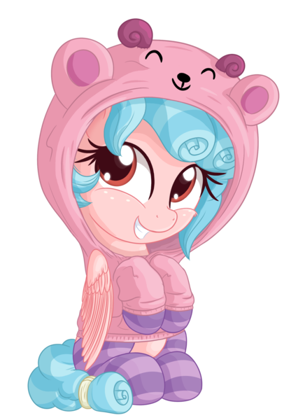 Size: 1717x2478 | Tagged: safe, artist:vito, ponybooru import, cozy glow, pegasus, pony, clothes, cozybetes, cute, female, filly, foal, hoodie, image, png, simple background, solo, transparent background