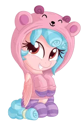 Size: 1717x2478 | Tagged: safe, artist:vito, ponybooru import, cozy glow, pegasus, pony, clothes, cozybetes, cute, female, filly, foal, hoodie, image, png, simple background, solo, transparent background