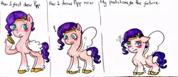 Size: 640x279 | Tagged: safe, artist:hitchpippetals, derpibooru import, pipp, pipp petals, exclamation point, g5, image, jpeg, pipp is short, traditional art