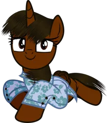 Size: 1807x2076 | Tagged: safe, artist:lincolnbrewsterfan, derpibooru import, oc, oc:nocturnal vision, ponified, unofficial characters only, alicorn, pony, derpibooru community collaboration, .svg available, alicorn oc, belly button, clothes, colored wings, cute face, derpibooru exclusive, floral print, gradient wings, hawaiian shirt, hibiscus, holly, horn, image, inkscape, lidded eyes, looking at you, lounging, lying down, mane, png, prone, shirt, shirt collar, simple background, smiling, smiling at you, solo, tail, transparent background, vector, wings