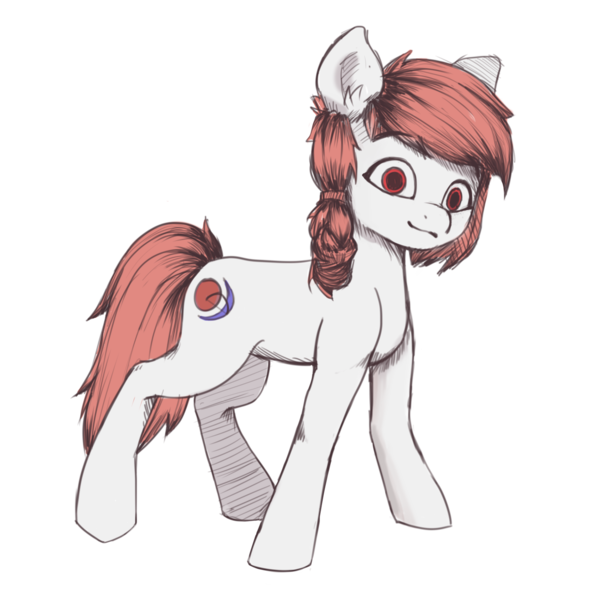 Size: 1700x1700 | Tagged: safe, artist:vickyvoo, derpibooru import, oc, pony, derpibooru community collaboration, 2022 community collab, braid, image, png, red hair, red mane, solo, white coat