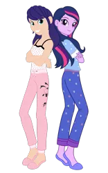Size: 969x1553 | Tagged: safe, artist:wavebreeze234, derpibooru import, twilight sparkle, human, equestria girls, crossed arms, crossover, duo, female, image, marinette dupain-cheng, miraculous ladybug, png