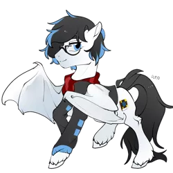 Size: 875x875 | Tagged: artist needed, safe, derpibooru import, oc, oc:lyon iceberg, unofficial characters only, bat pony, pony, derpibooru community collaboration, 2022 community collab, full body, image, male, png, simple background, solo, stallion, transparent background