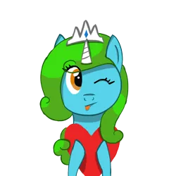 Size: 1024x1024 | Tagged: safe, artist:cloud burst, derpibooru import, oc, oc:ertha, unofficial characters only, alicorn, pony, heart, image, looking at you, mlem, one eye closed, png, silly, simple background, solo, tongue out, transparent background, wink, winking at you