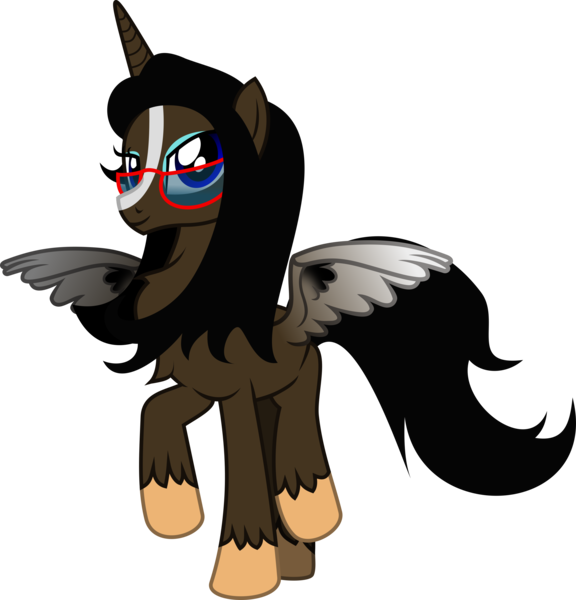 Size: 2912x3032 | Tagged: safe, artist:lincolnbrewsterfan, derpibooru import, oc, oc:maddie, unofficial characters only, alicorn, pony, derpibooru community collaboration, .svg available, 2022 community collab, alicorn oc, blue eyes, cobalt blue eyes, derpibooru exclusive, glasses, horn, image, inkscape, looking at you, mad piano, oc request, png, requested art, simple background, smug, super mario 64, super mario bros., transparent background, unshorn fetlocks, vector, wings