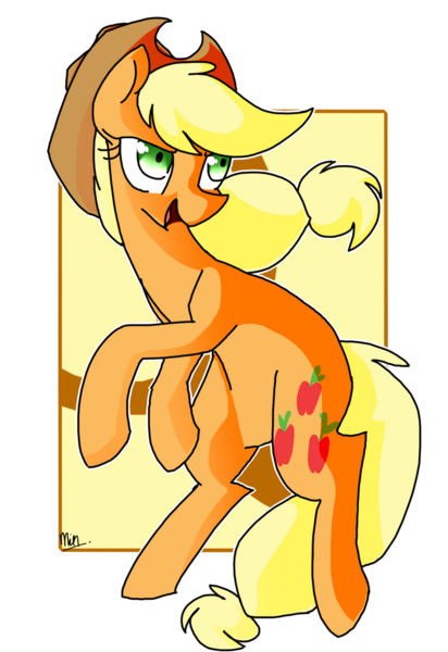 Size: 1024x1490 | Tagged: safe, artist:snowolive, derpibooru import, part of a set, applejack, earth pony, pony, abstract background, cutie mark, female, image, mare, open mouth, png, solo