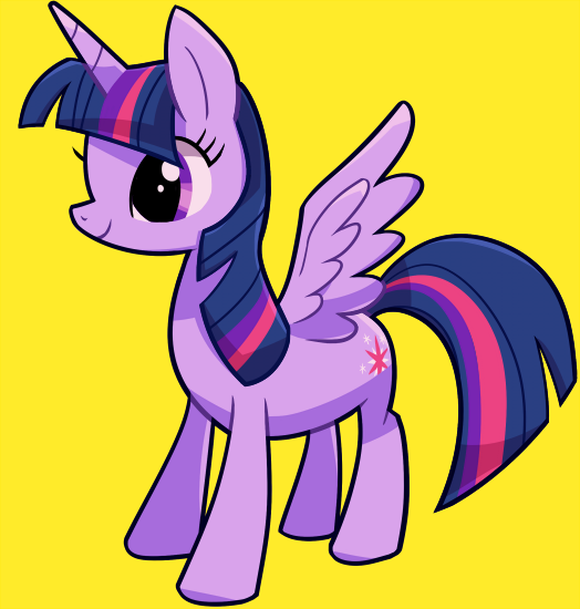 Size: 524x550 | Tagged: safe, artist:awbt, derpibooru import, twilight sparkle, twilight sparkle (alicorn), alicorn, pony, image, png, simple background, solo, yellow background