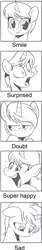 Size: 360x2168 | Tagged: safe, artist:nauyaco, derpibooru import, oc, oc:kimi, pony, unicorn, expressions, female, image, mare, monochrome, png, solo