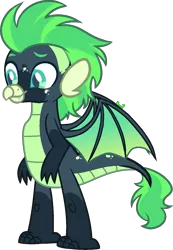 Size: 877x1267 | Tagged: safe, artist:kurosawakuro, derpibooru import, oc, dragon, dragriff, gryphon, base used, image, interspecies offspring, offspring, parent:gabby, parent:spike, parents:spabby, png, simple background, solo, transparent background