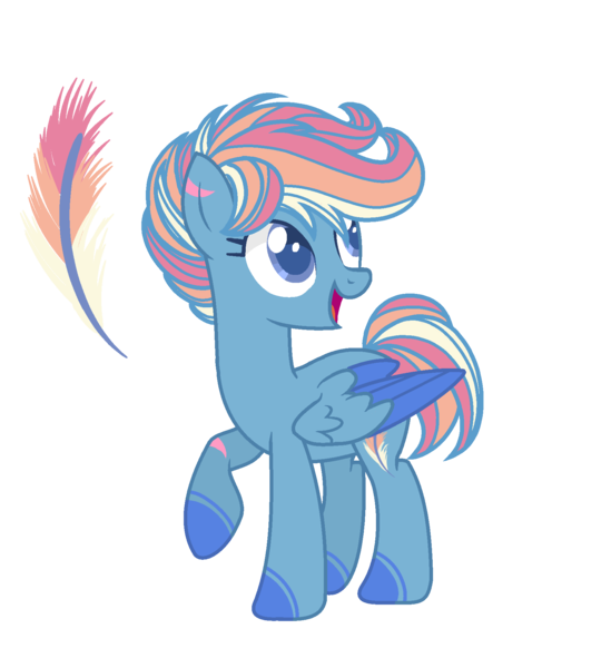 Size: 1706x1864 | Tagged: safe, artist:just-silvushka, derpibooru import, oc, unofficial characters only, pegasus, pony, base used, colored wings, eyelashes, female, image, mare, multicolored hair, open mouth, parent:night glider, parent:rainbow dash, pegasus oc, png, rainbow hair, raised hoof, simple background, smiling, transparent background, two toned wings, wings