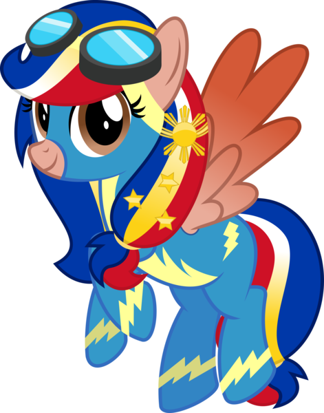 Size: 2169x2765 | Tagged: safe, artist:jhayarr23, derpibooru import, oc, oc:pearl shine, ponified, pegasus, pony, clothes, flying, image, looking at you, nation ponies, philippines, png, simple background, solo, transparent background, uniform, wonderbolts uniform