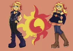 Size: 1016x720 | Tagged: safe, artist:shacy's pagelings, derpibooru import, sunset shimmer, human, equestria girls, image, long hair, png, redesign, short hair, solo