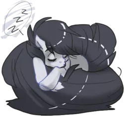 Size: 400x374 | Tagged: safe, artist:thegamercolt, derpibooru import, oc, oc:thegamercolt, earth pony, pony, big mane, image, impossibly large tail, png, sleeping on tail, solo, tail