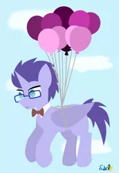 Size: 1417x2065 | Tagged: safe, artist:samsailz, derpibooru import, oc, alicorn, pegasus, balloon, bowtie, collar, commission, fly away, hat, image, lineless, no iris, png, solo, witch hat, ych example, ych result, your character here