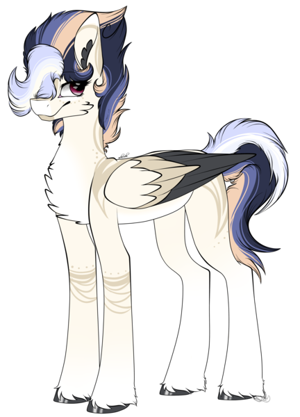 Size: 2533x3517 | Tagged: safe, artist:beamybutt, derpibooru import, oc, unofficial characters only, pegasus, pony, base used, chest fluff, ear fluff, female, image, mare, offspring, parent:dumbbell, parent:rainbow dash, parents:dumbdash, pegasus oc, png, simple background, smiling, solo, transparent background, unshorn fetlocks, wings