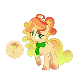 Size: 3336x3280 | Tagged: safe, artist:just-silvushka, derpibooru import, oc, unofficial characters only, earth pony, pony, bowtie, earth pony oc, eyelashes, female, image, magical lesbian spawn, mare, offspring, parent:applejack, parent:cherry jubilee, parents:cherryjack, png, raised hoof, simple background, smiling, solo, transparent background