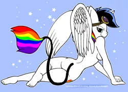 Size: 800x579 | Tagged: suggestive, derpibooru import, edit, oc, oc:lightning bliss, unofficial characters only, alicorn, anthro, image, lewd analyst, png, saucy bronies, sexy lightning bliss, solo