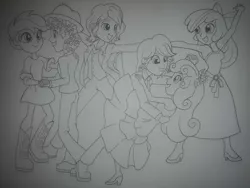 Size: 1032x774 | Tagged: safe, artist:jmkplover, derpibooru import, apple bloom, scootaloo, sweetie belle, equestria girls, cody, fall formal outfits, image, jpeg, sam and cat, the cutie mark crusaders, the suite life of zack and cody, zack