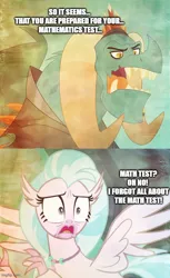 Size: 500x815 | Tagged: safe, derpibooru import, edit, edited screencap, screencap, dragon lord torch, silverstream, classical hippogriff, dragon, hippogriff, gauntlet of fire, what lies beneath, aang, avatar the last airbender, comic, dragon crown, female, image, jewelry, jpeg, male, meme, necklace, ozai, scared, screencap comic