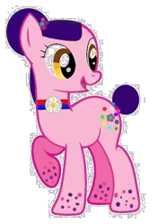 Size: 417x592 | Tagged: safe, artist:decokelow, derpibooru import, oc, oc:mariphi, unofficial characters only, earth pony, pony, derpibooru community collaboration, 2022 community collab, base used, bun, choker, image, png, solo