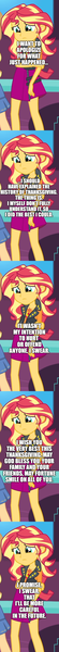 Size: 500x5483 | Tagged: safe, derpibooru import, edit, edited screencap, screencap, sunset shimmer, equestria girls, apology, comic, holiday, image, png, sad, screencap comic, thanksgiving